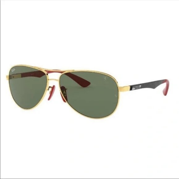 Other - Brand new Ferrari Scuderia Aviator Unisex 8313 Polarized sunglass Gold/Green